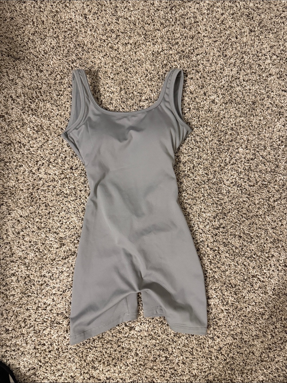 Scoop Neck Gray Shaping Jumpsuit